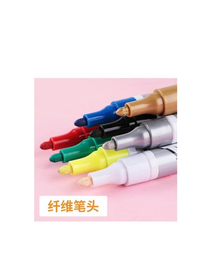 M&G Chenguang thin rod Paint Marker Pen Waterproof Oily - No:AOMY8503 - Red - 1pcs Permanent Markers (5)