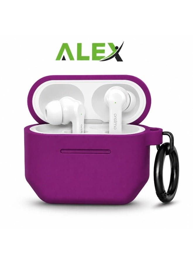 ALEX Silicone Protective Case Compatible with Oraimo 3C with MagSafe Support & Carabiner – Purple (2)