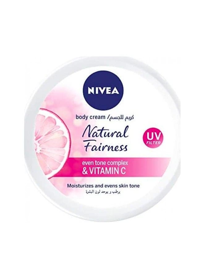 NIVEA Natural Glow Body Cream, Even Tone Complex & Vitamin C, All Skin Types, Jar 100ml Body Lotions & Creams