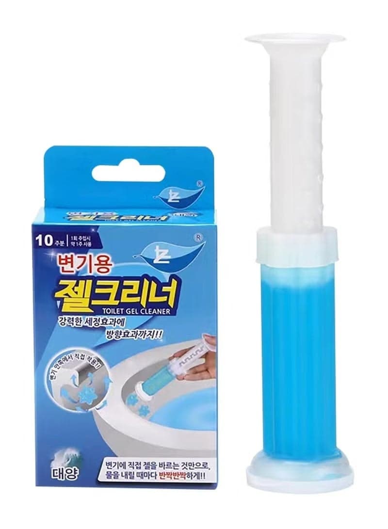 Floral scented toilet gel cleaner, 120ml. A descaler and odor remover for a clean bathroom. Long-lasting freshness. Easy to use. 12 flower gels per bottle. With the smell of the sea