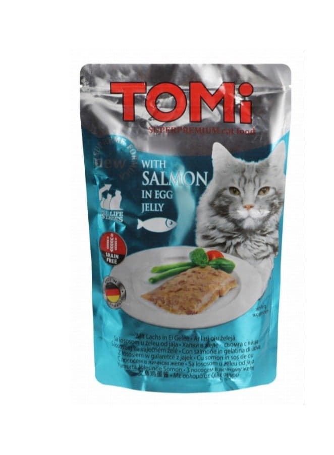 أكل رطب بالسالمون في جيلي للقطط 100جم Pet Supplies