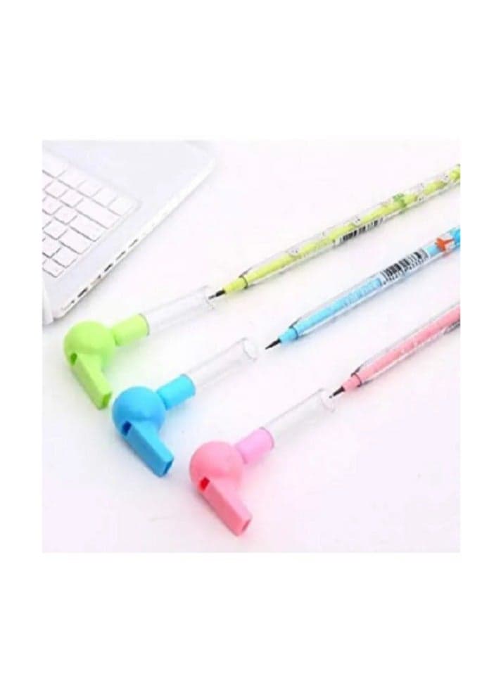 4-piece multi-headed pencil case with blowpipe toy cap Mechanical Pencils (٢)