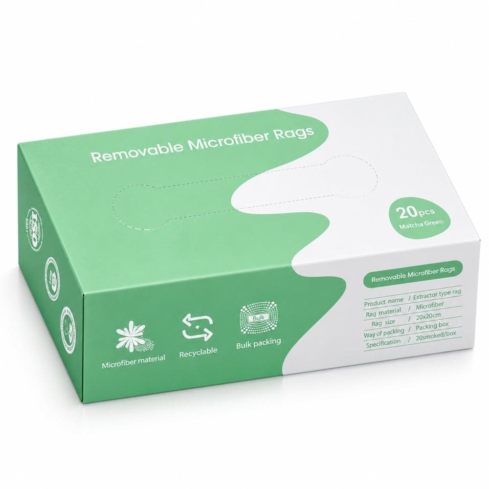 Removable Microfiber Cleaning Cloths Pull Out Box Green 20 Pieces - 1-30 (٥)