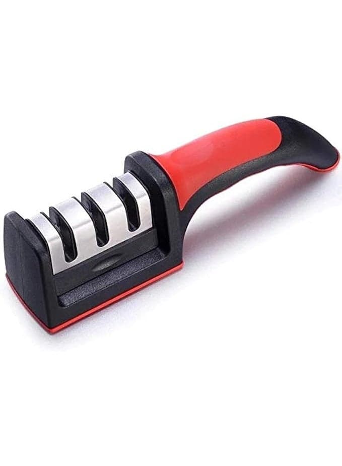 3-in-1 Manual Sharpener for Sharpening and Polishing Kitchen Knives and Scissors, Professional Handheld Kitchen Knives & Cutlery Accessories
