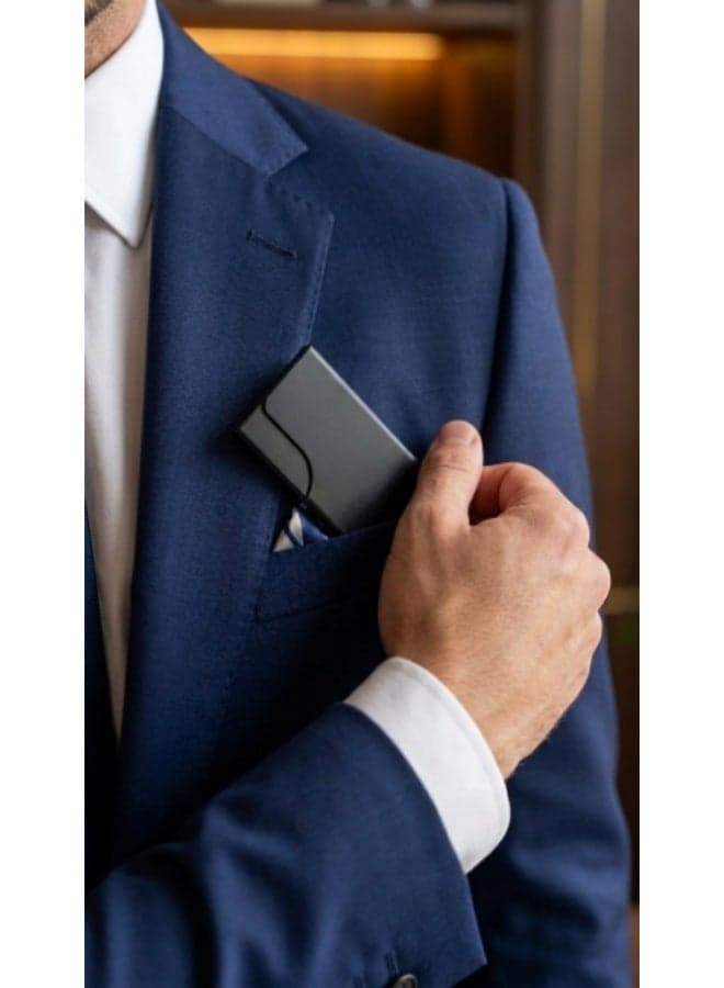 Wide Card and ID Holder – Medium Size – Black Card Files, Holders & Racks (٢)