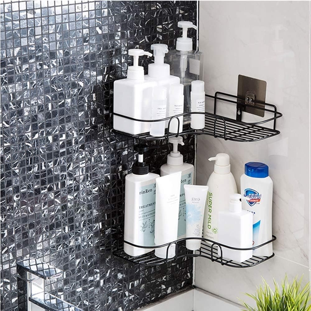 Stainless Steel Bathroom Corner Shelf Organizer Storage Hanging... Shower Caddies & Shelves (٢)