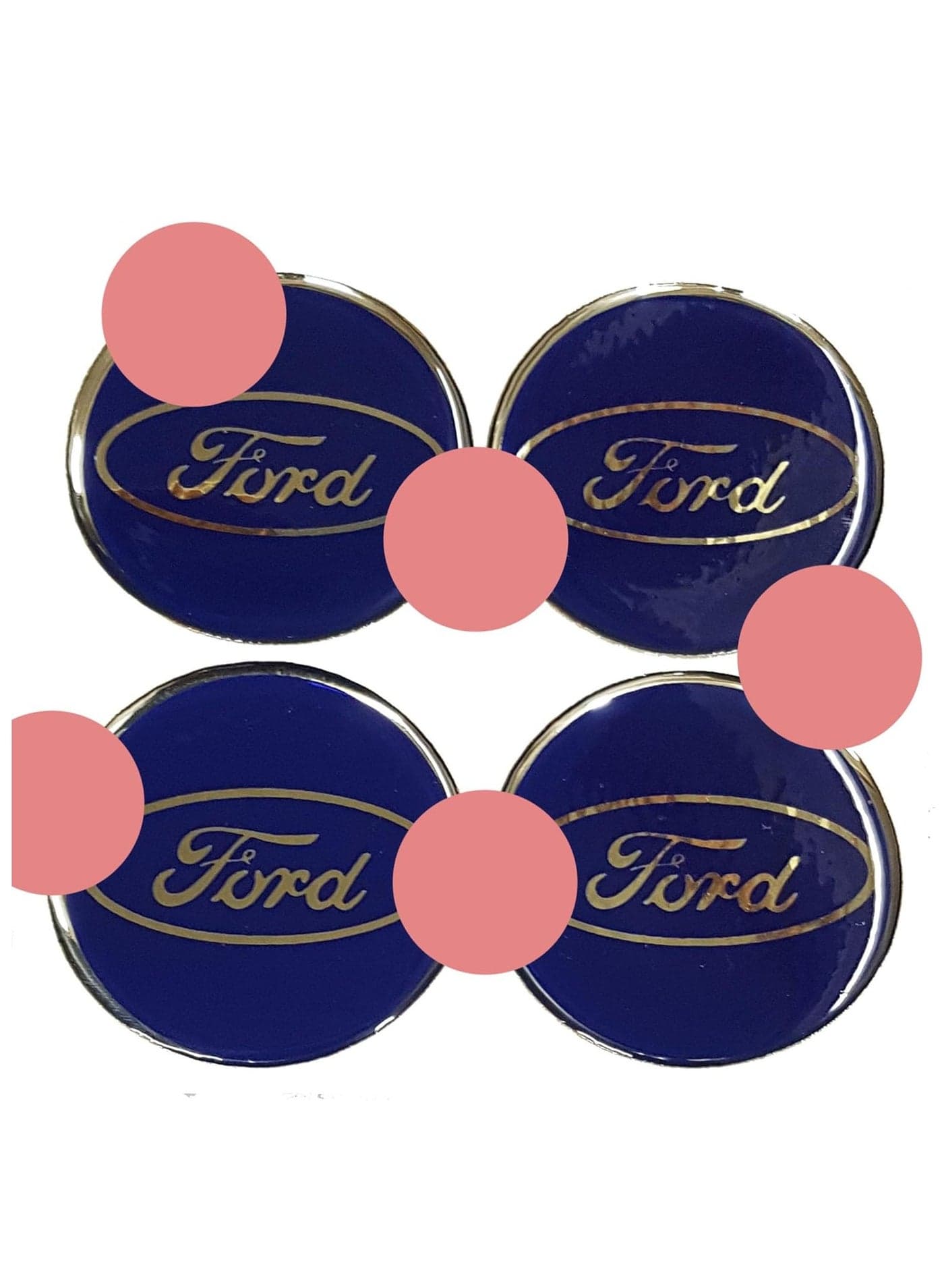 4pcs 3D Wheel Hub Cap Sticker Decal for Ford by Aldeeb Center Caps