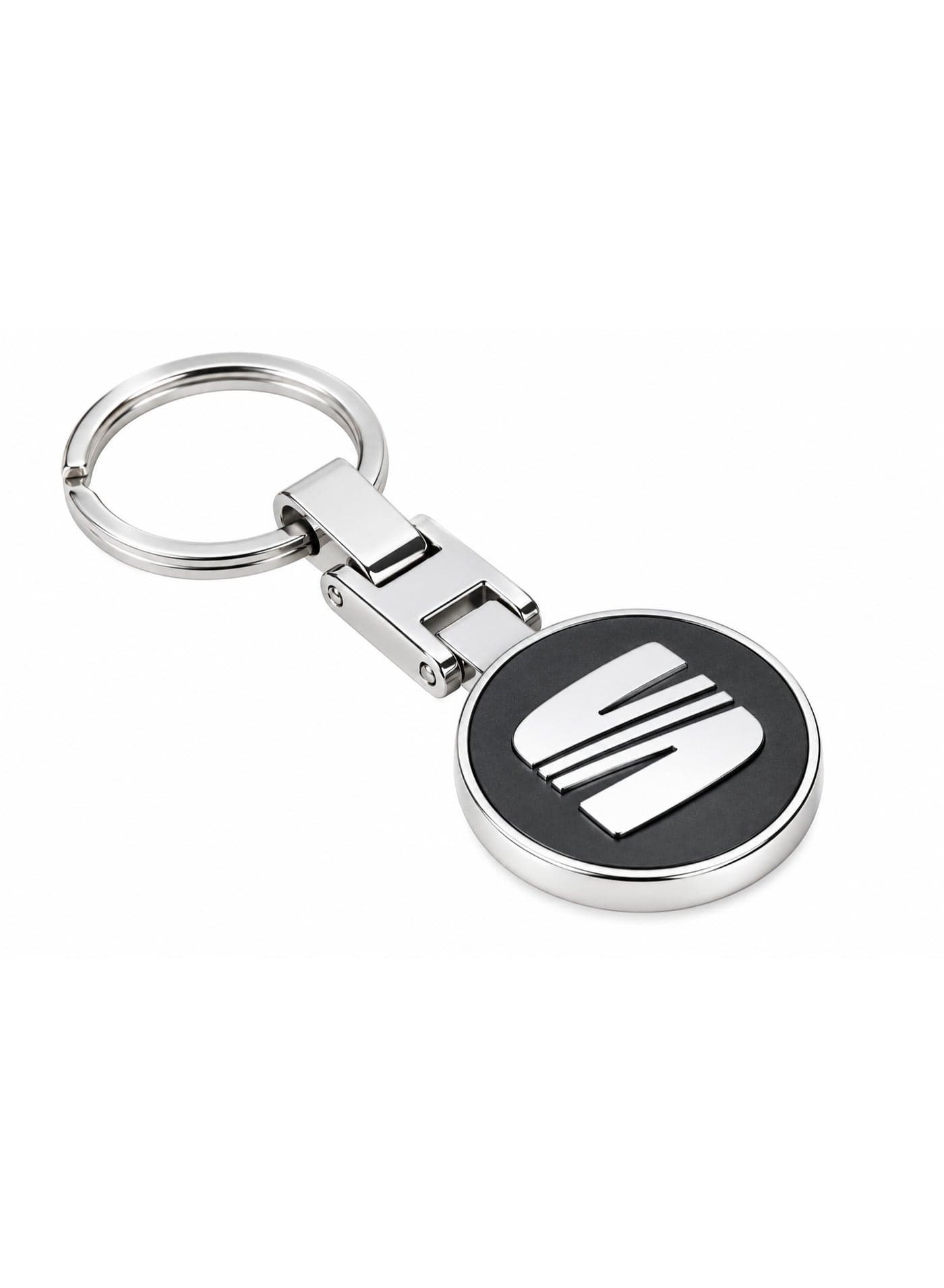 Car Key Chain with Logo For Seat,Car Keyring Auto Decoration Accessories - Black