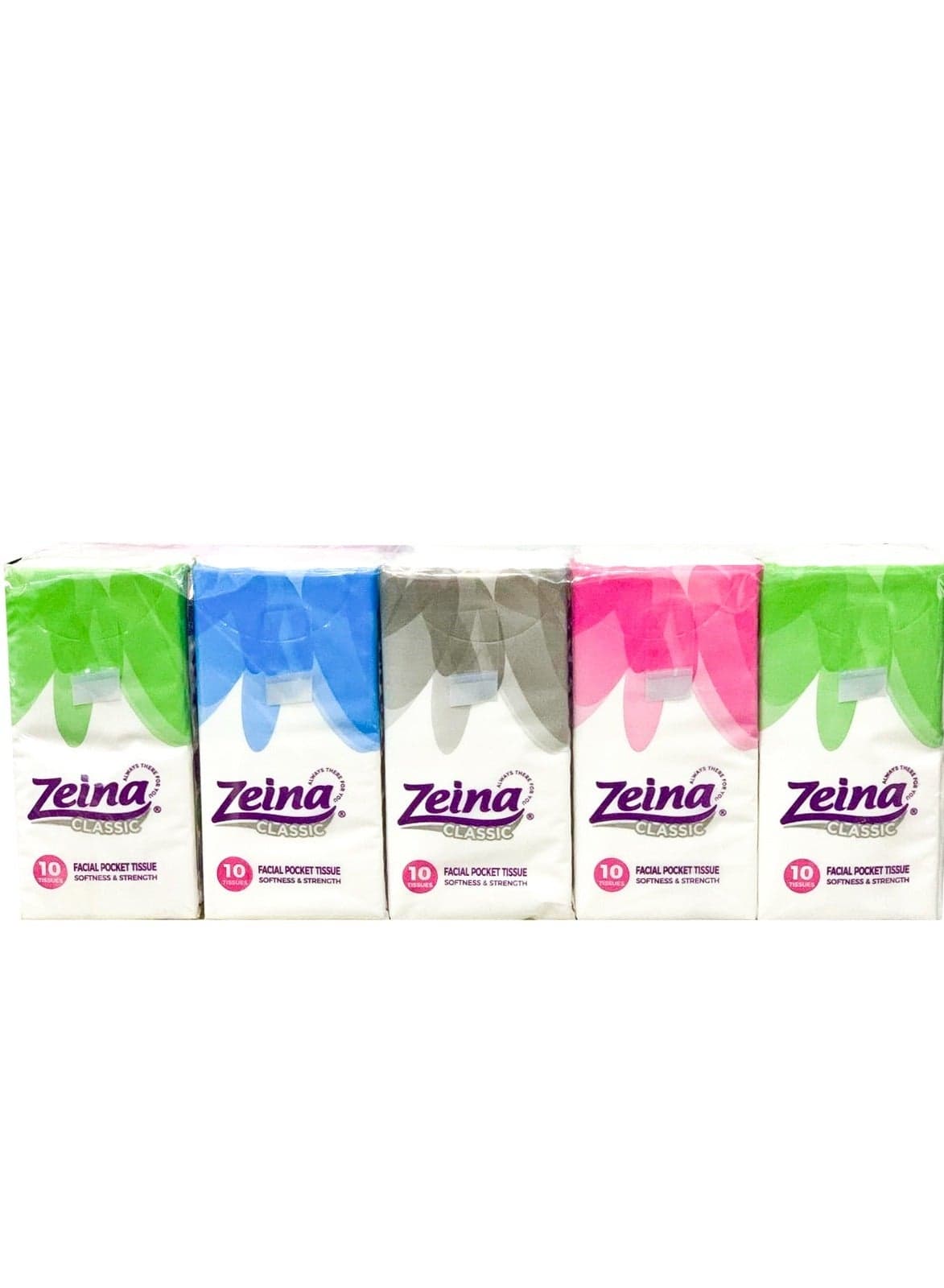 Zeina Pocket 10 Tissues Set Of 10 Packs - Multi-color Facial Tissues