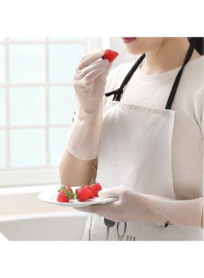 Cleaning Gloves Flamingo Design | Reusable PVC Gloves for Dishwashing, Kitchen Use, Gardening, Car Washing & Bathroom Cleaning | Anti-Slip, Skin-Friendly Household Gloves Safety & Security Gloves (٥)