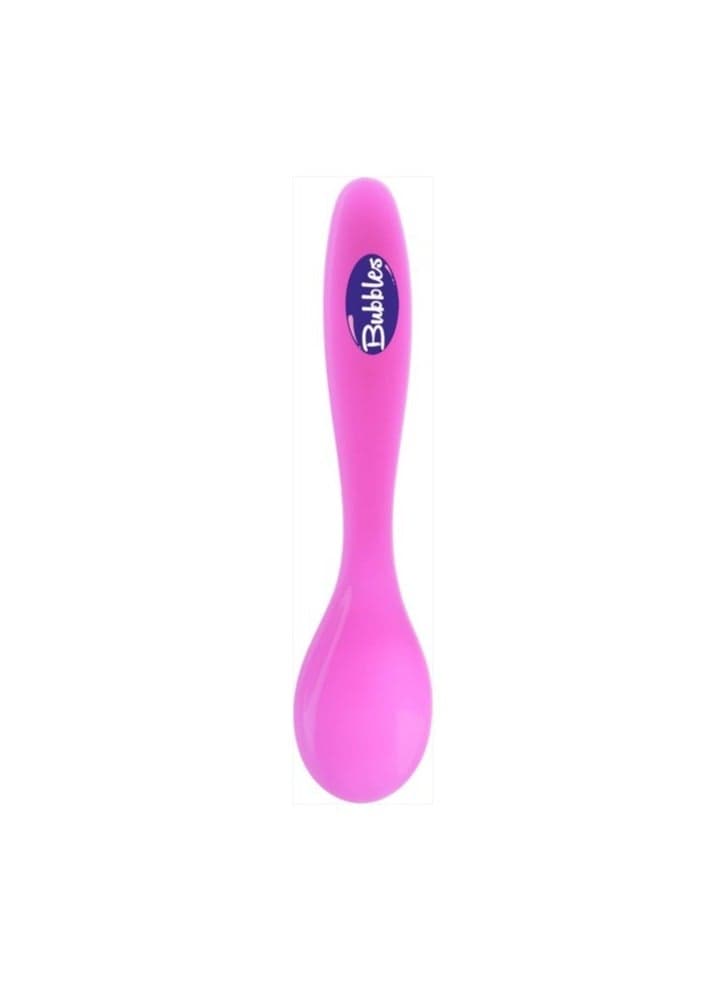 Bubbles two Plastic Spoons for Kids-White & Pink Forks, Knives & Spoons (٣)