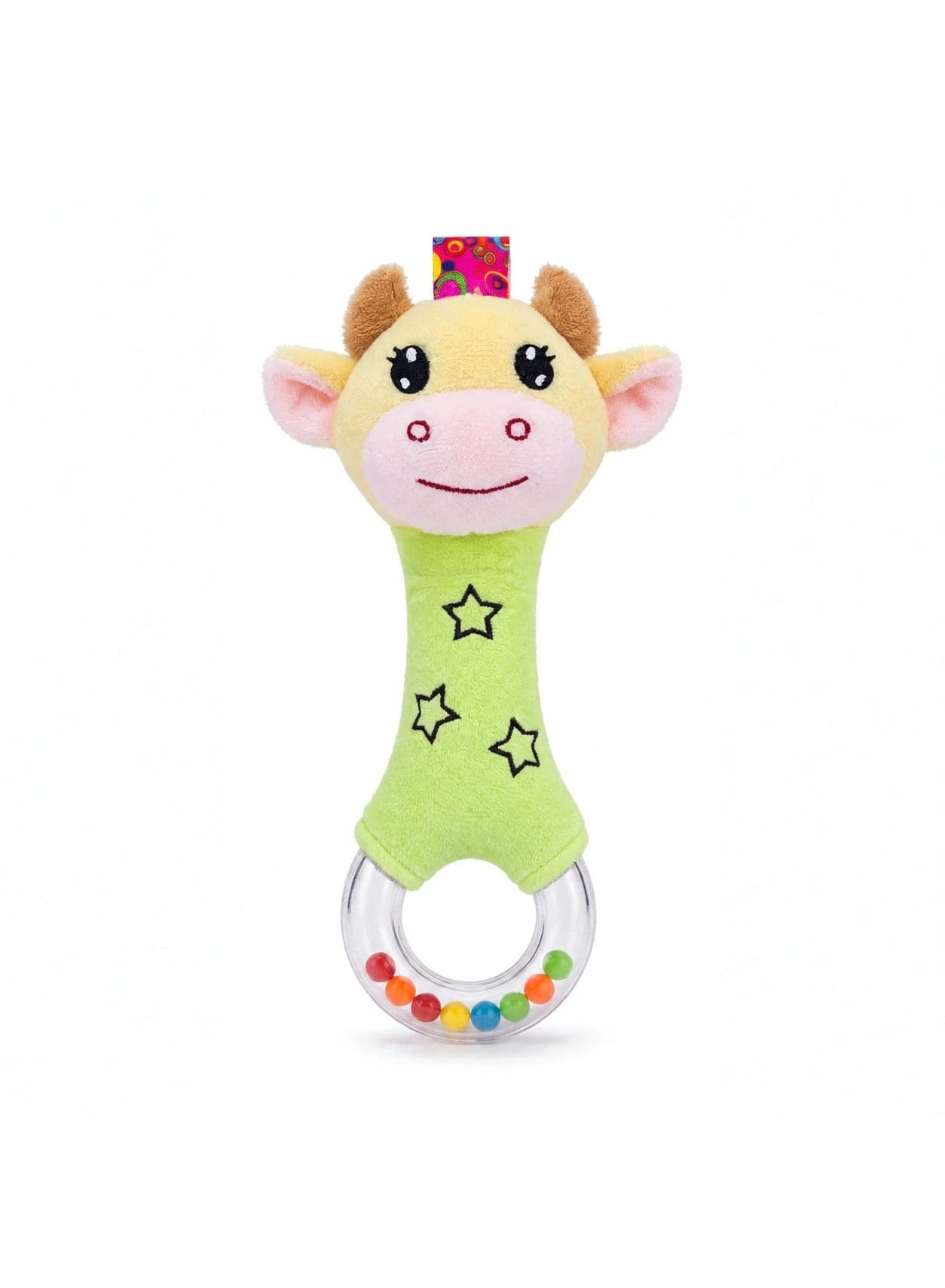 Baby Rattle and Squeak Toy – Soft Plush Developmental Sensory Toy for Newborns and Infants 0-12 Months, 18 cm