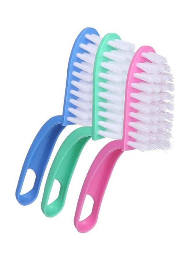 3-piece plastic fish cleaning brush set, multi-colored