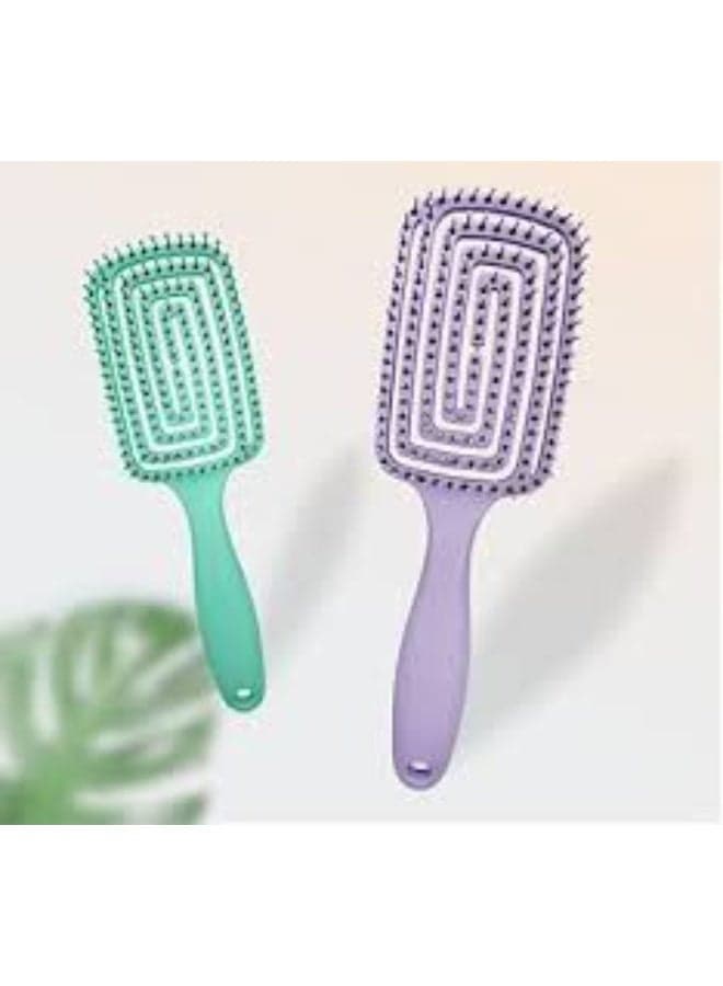 Professional structural hairbrush for detangling and fast drying; vented design for styling and frizz reduction; suitable for all hair types – 1 piece (color may vary). Hair Brushes (8)