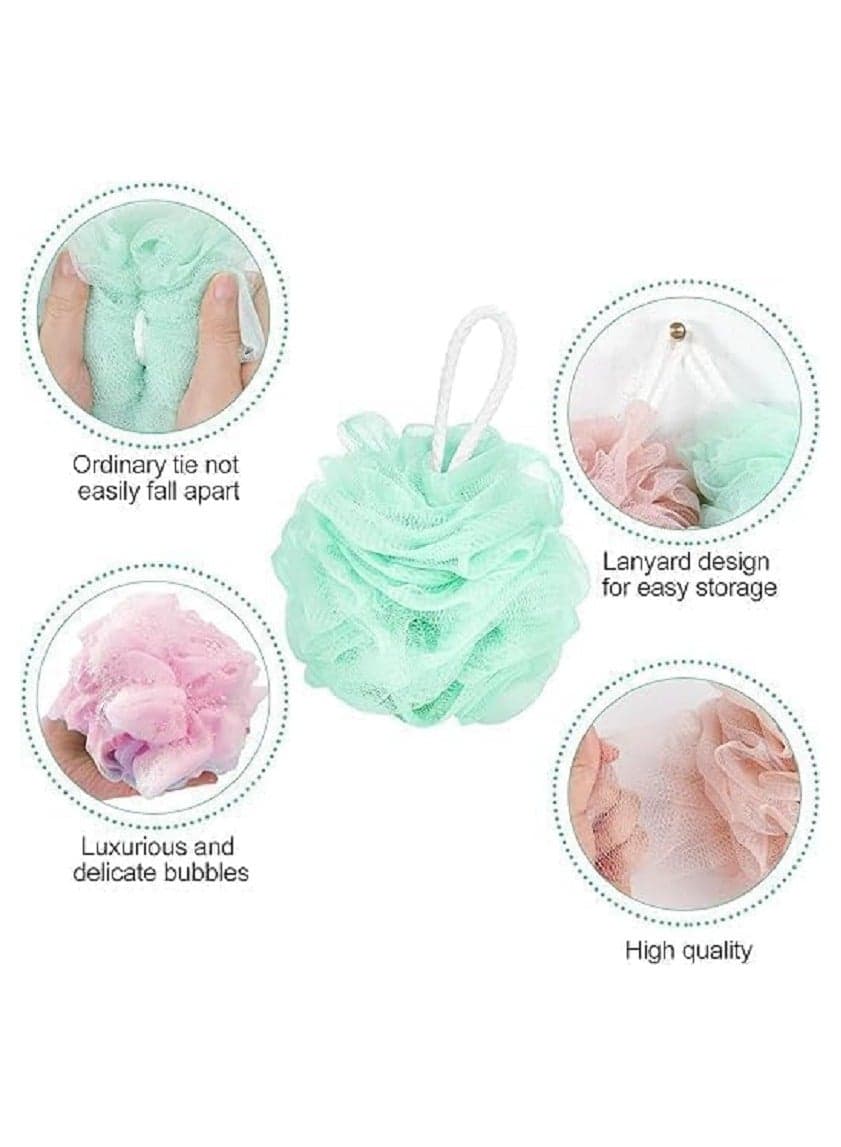 Bath loofah - adult bath sponge | Multi-colored bath sponge to clean the skin - a comfortable bath sponge for the body | Easy-to-use body sponge for children - 6-piece pen Loofahs, Sponges & Poufs (2)