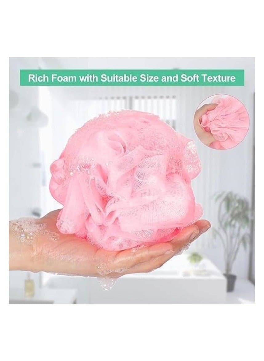 Bath loofah - adult bath sponge | Multi-colored bath sponge to clean the skin - a comfortable bath sponge for the body | Easy-to-use body sponge for children - 6-piece pen Loofahs, Sponges & Poufs (3)