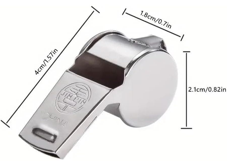 Sports whistle and metal referee whistle, football whistles for coaches, teachers and emergencies, 2 pieces (5)