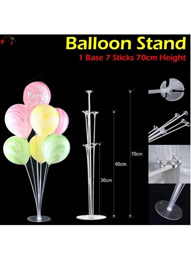 Balloons Stand Balloon Holder For Birthday Anniversary And Bridal Shower And Baby Shower Party Balloon Decor 7Sticks 70 Cm (٣)