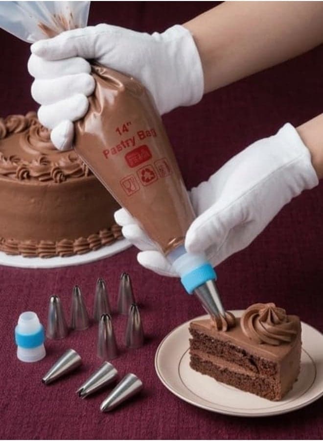 14 Inch Pastry Bag with Icing Tips, Decorating Tools Set, FDA Safe Material, for Decorating Pastry (5)