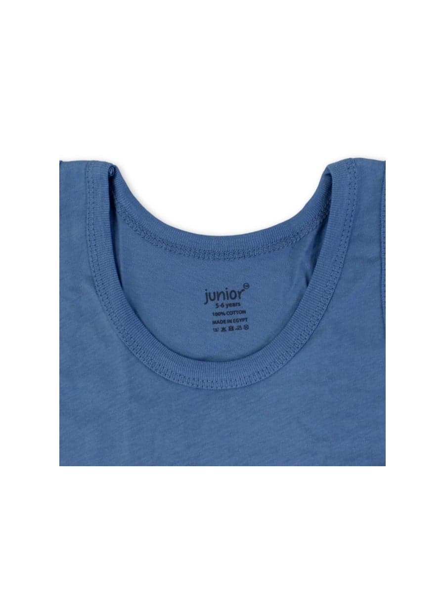 Boys Cotton Sleeveless Undershirt – Blue Boys' Clothing (3)
