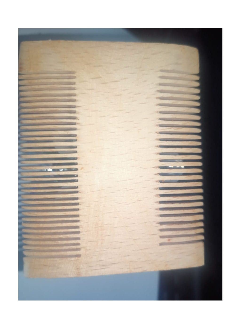 Natural wood hair comb, 1 piece Elastics (3)