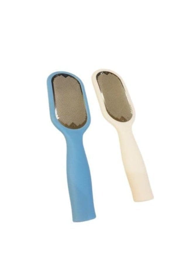 Professional Stainless Steel Foot File for Dead Skin and Callus Removal, Pedicure Foot Care Tool, Assorted Colors (Color May Vary) Buffer Stones (٢)
