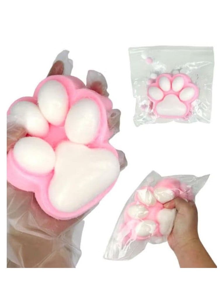 Tapa Squishy, Squishy Toy, One Piece, Big Cat Paw, Squeeze Toy, Squishy Cat Toy, Kawaii Squeeze Toy, Stress Balls, for Kids and Adults (Pink XL)