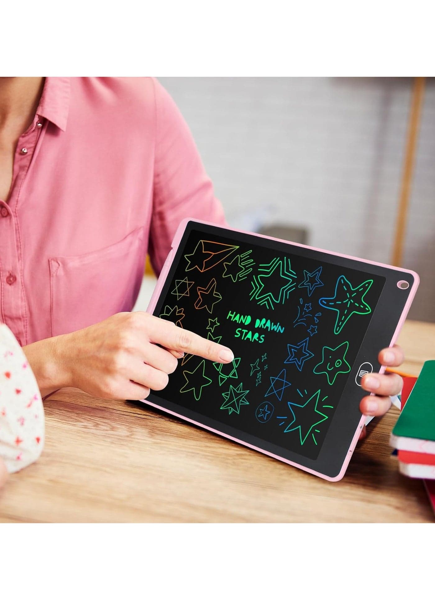 12 Inch Lcd Writing Tablet For Kids, Colorful Doodle Board Drawing Pad For Kids, Electronic Drawing Board Erasable & Reusable, Lcd Drawing Tablet For Kids Toddler Toys Gifts - Red (4)