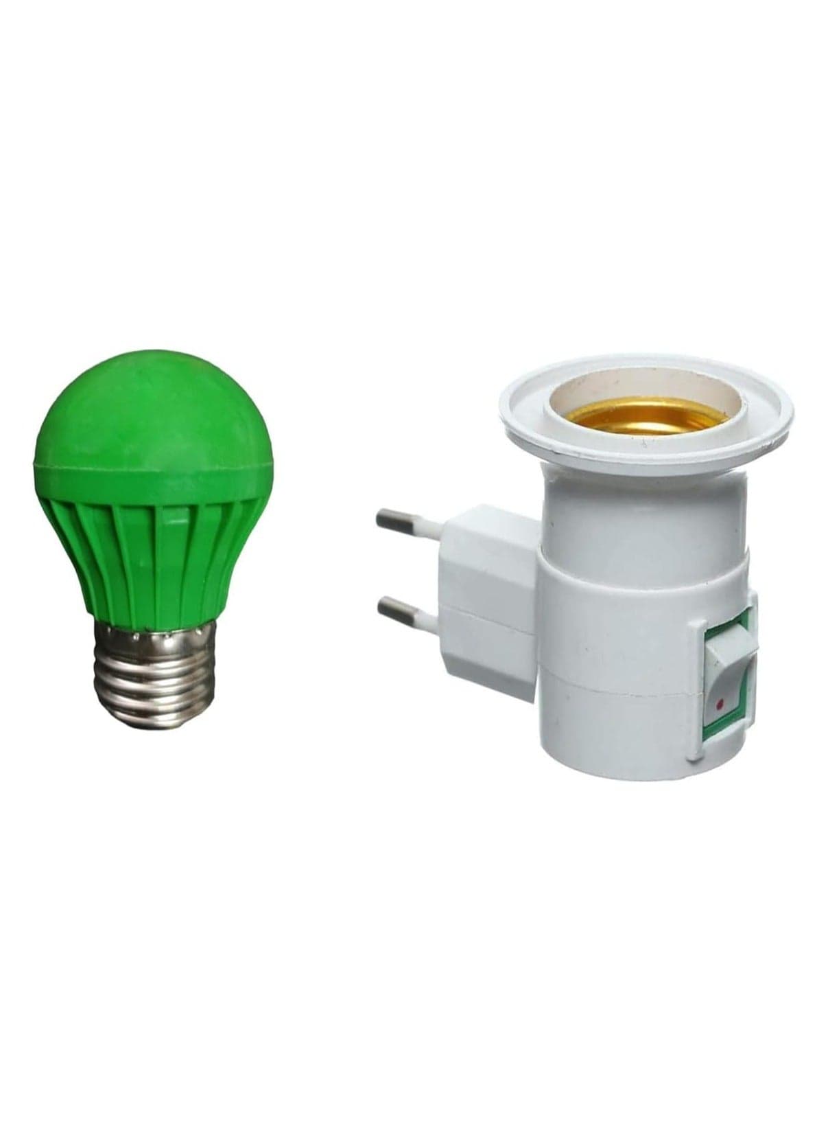 1.5W LED Night Light Bulb for Party Decoration + Screwdriver with Switch to Turn Bulbs Directly On (Green, Small) (٢)