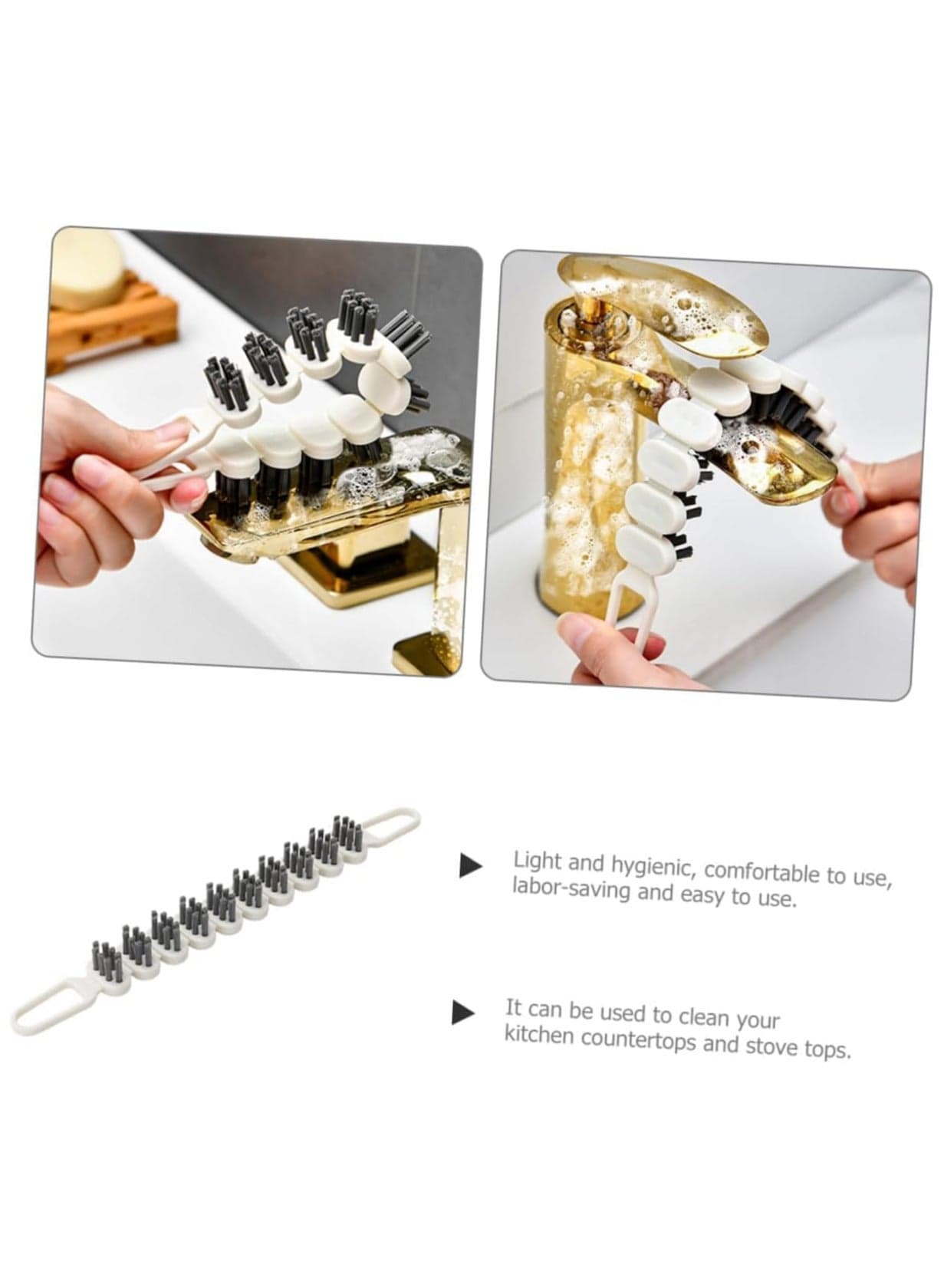 Compact, multi-functional, bendable household cleaning brush that reaches all corners (3)