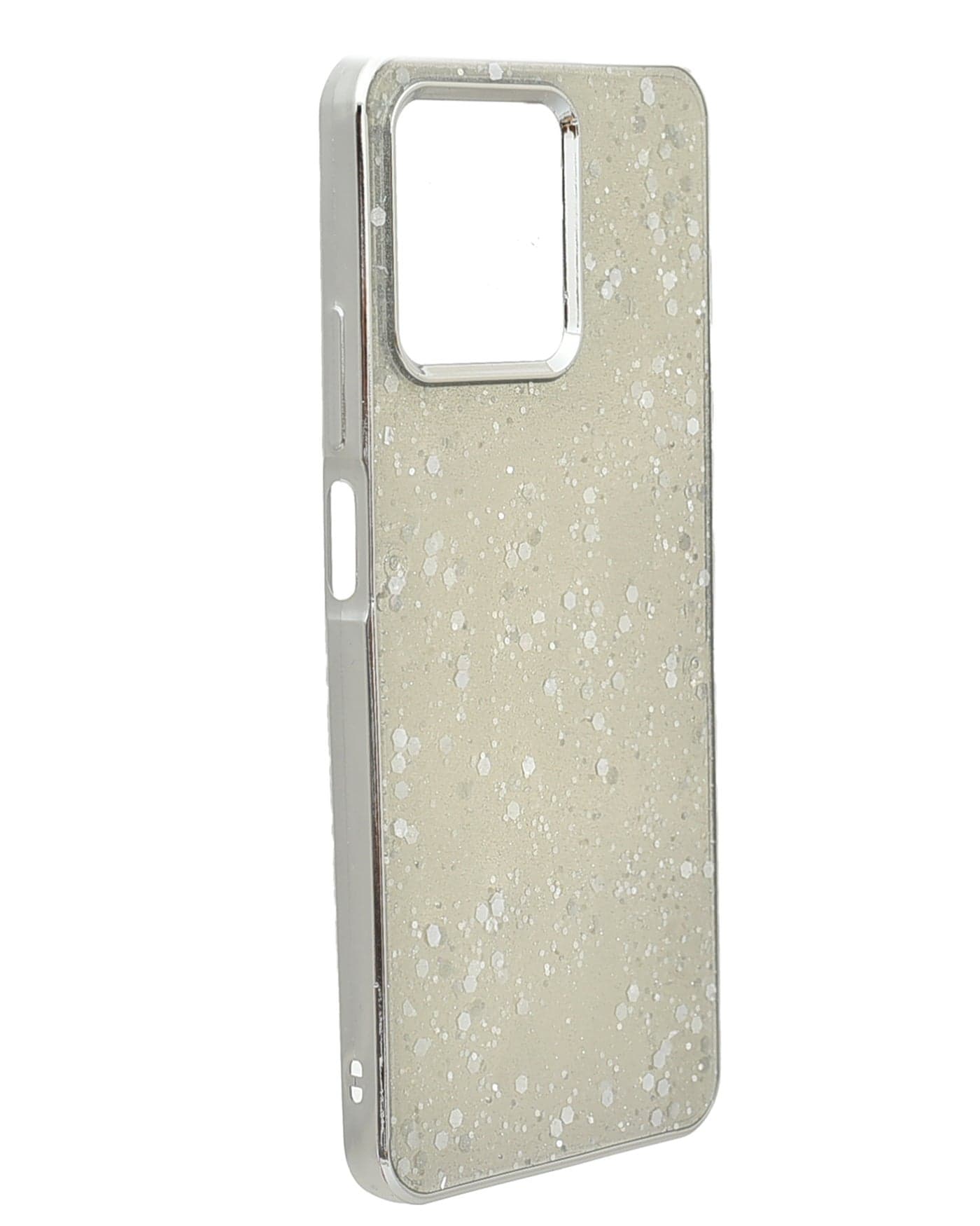 Glitter Plastic Phone Case for Realme Note 50 \ Realme C51 \ Realme C53 - Silver (2)