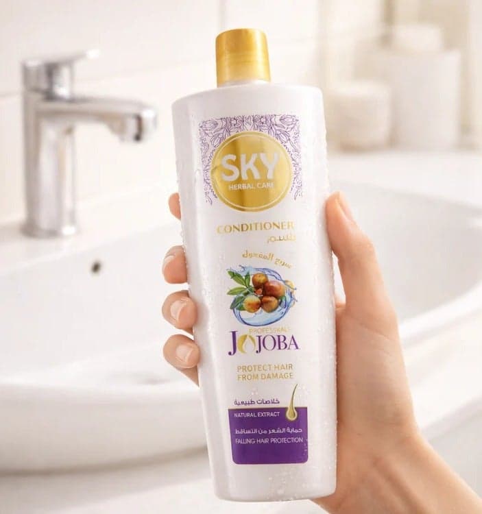 Sky Herbal Care Jojoba Oil Hair Conditioner, 900ml - Protects Hair from Damage (٤)