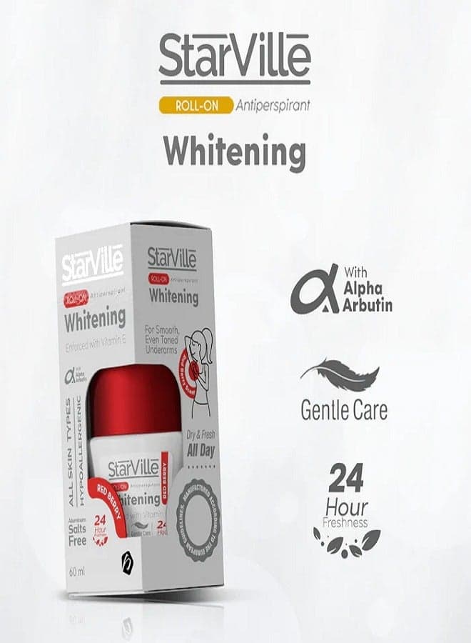 Whitening Roll on With Vitamin E Redberry Scent 60ml Deodorants & Antiperspirants (٣)
