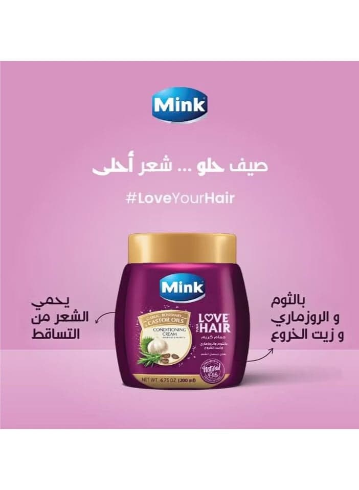 Mink Hair Conditioning Cream With Garlic Rosemary&Castor Oils -400 Ml (Packaging may vary) Hair & Scalp Treatments Masks (5)