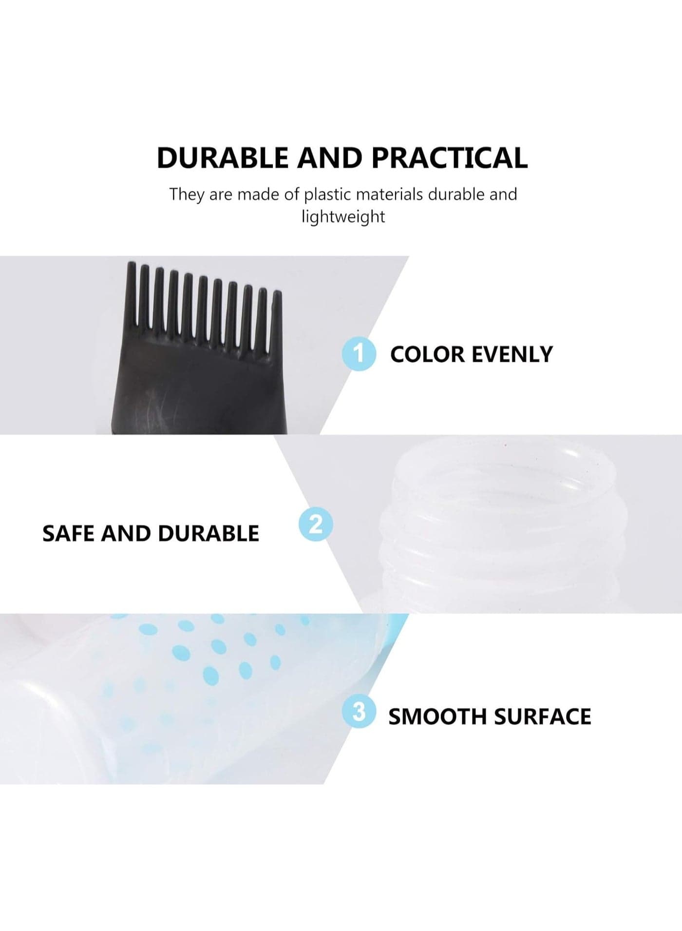 Root Comb Applicator Bottle 3 Pack Dye Hair Oils For Hair Growth Bottle Applicator Brush Root Comb Bottle With Graduated Scale Hair Oil Applicator Hair Coloring Tools Hair Care Accessories (٤)