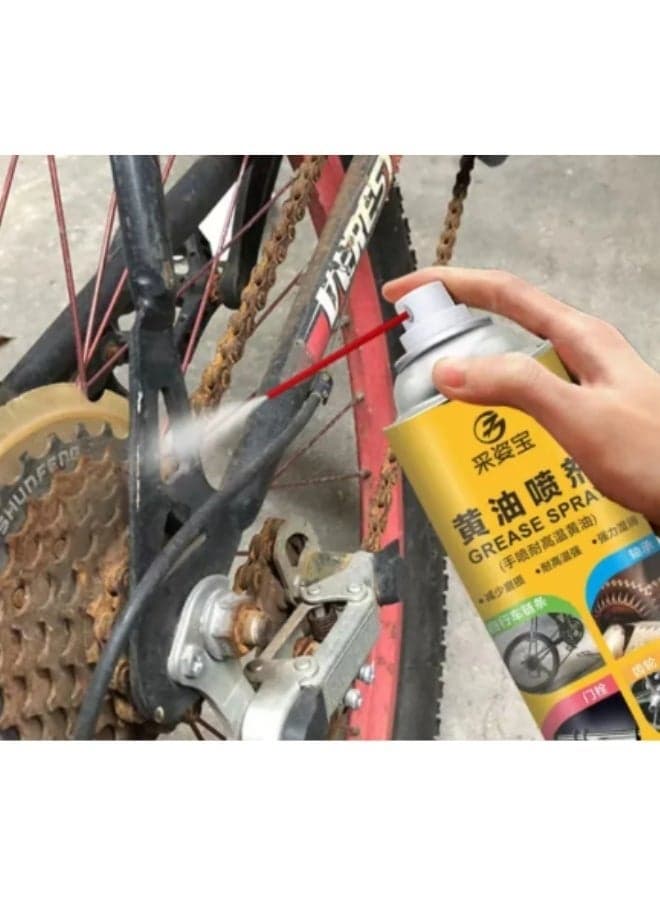 Heavy Duty Liquid Grease Spray 455ML – High Temperature Lubricating Oil for Bearings, Gears, Chains and Mechanical Parts, Anti-Rust Protection and Smooth Operation Spray for Metal Components (6)
