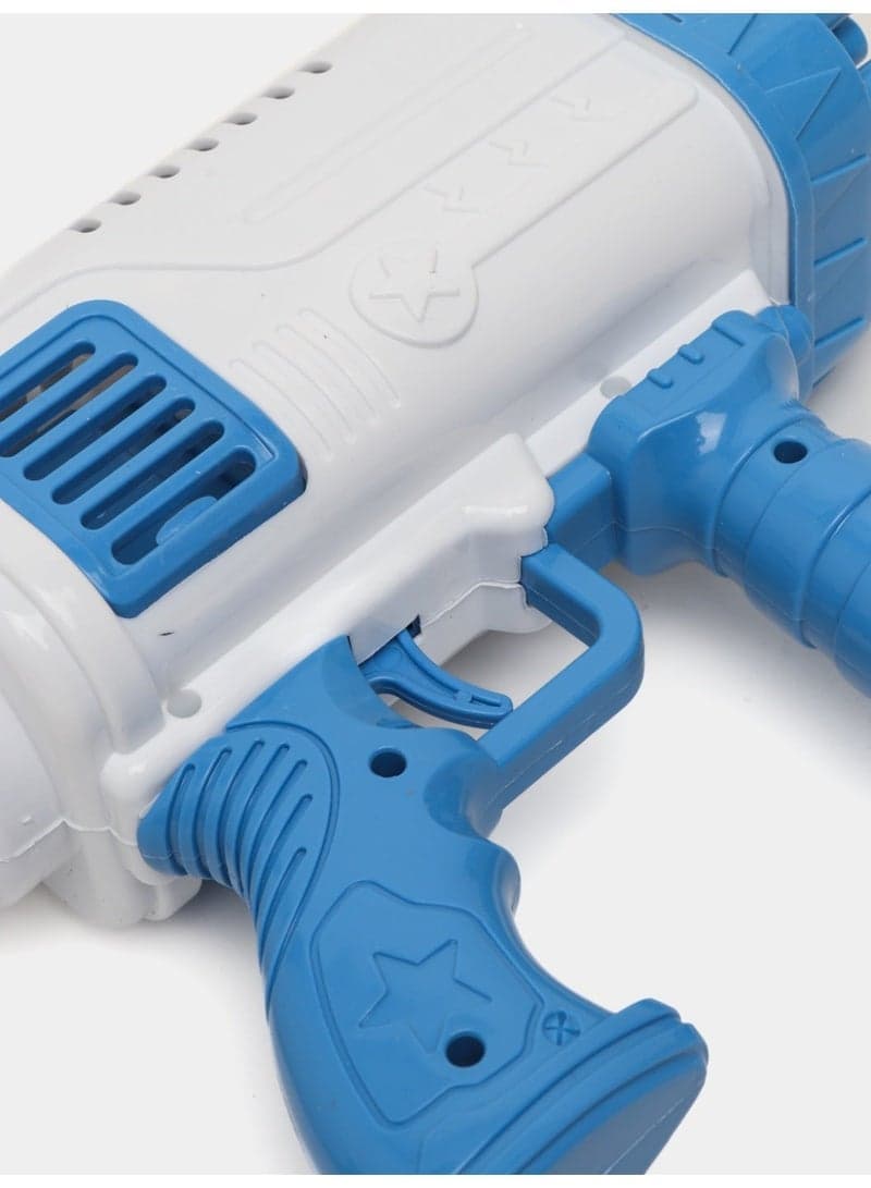 Standard bubble machine, fan-shaped bubble gun, 32-hole, with colorful lights, assorted colors. (4)
