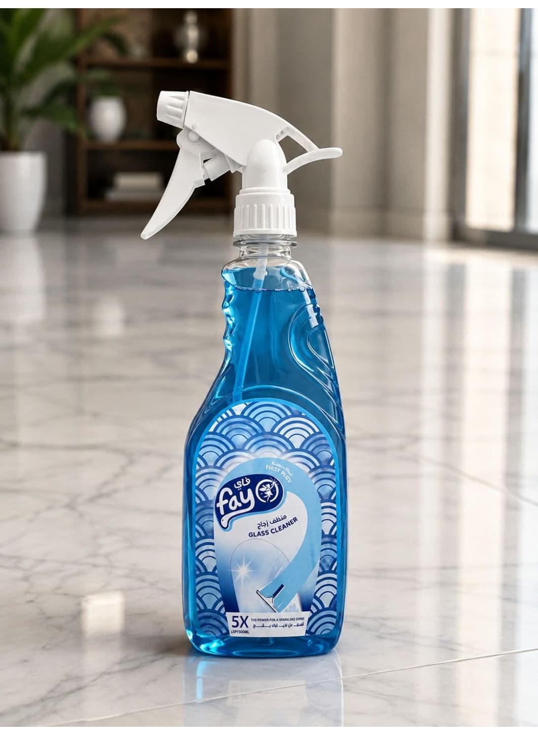 Fay Glass Cleaner Spray Bottle - 5X Strength 550 ml Household Glass Cleaners