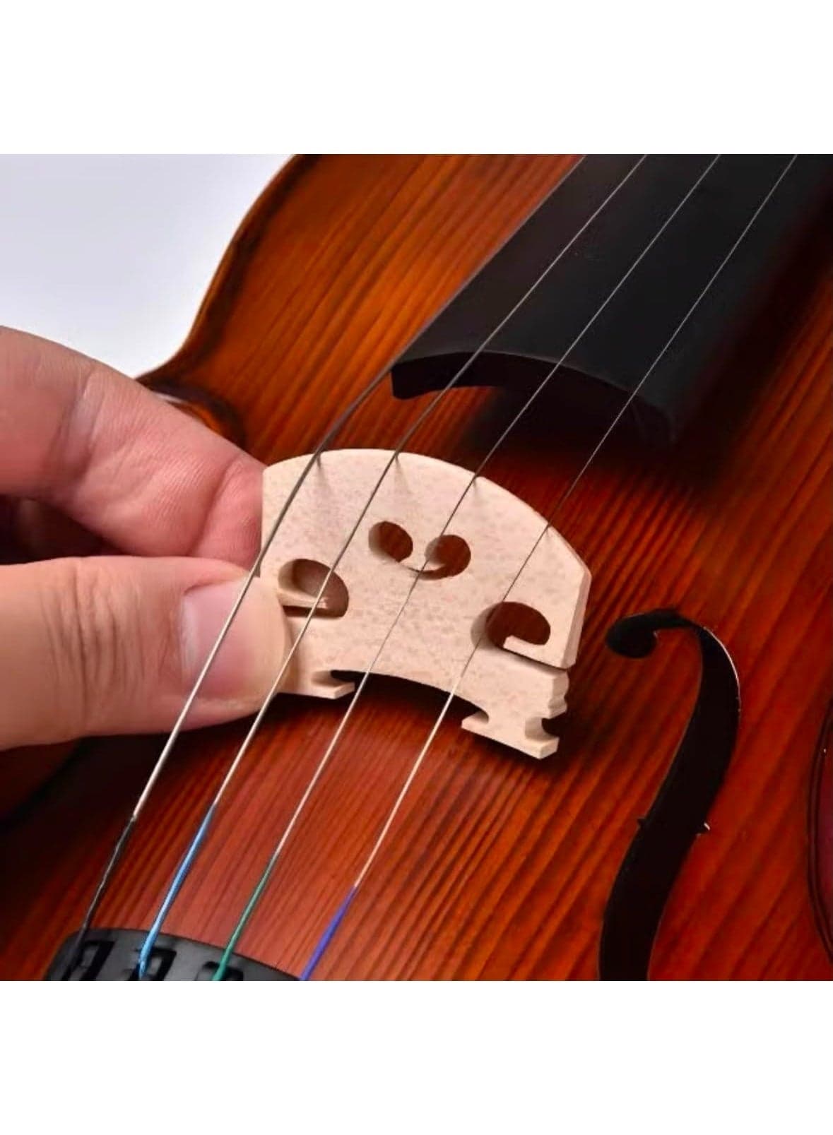 Wooden Violin Bridge Replacement – Full Size 4/4 Violin Bridge – 1 Piece (2)