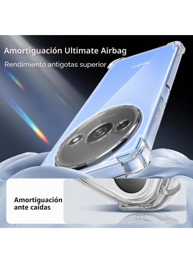 Transparent shockproof case compatible with Xiaomi Redmi A3 / A3X / Poco C61 Cases & Covers (٣)