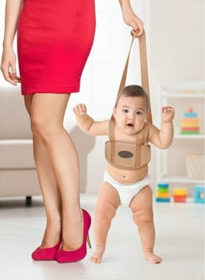 Adjustable Baby Walking Belt with Safety Harness for Toddlers – Lightweight Comfortable Walking Trainer for 6–24 Months up to 15 kg – Reduces Falls and Parent Back Strain while Boosting Baby Confidence and Independence – Soft Durable Materials for Daily Indoor and Outdoor Use Baby Walkers (٦)