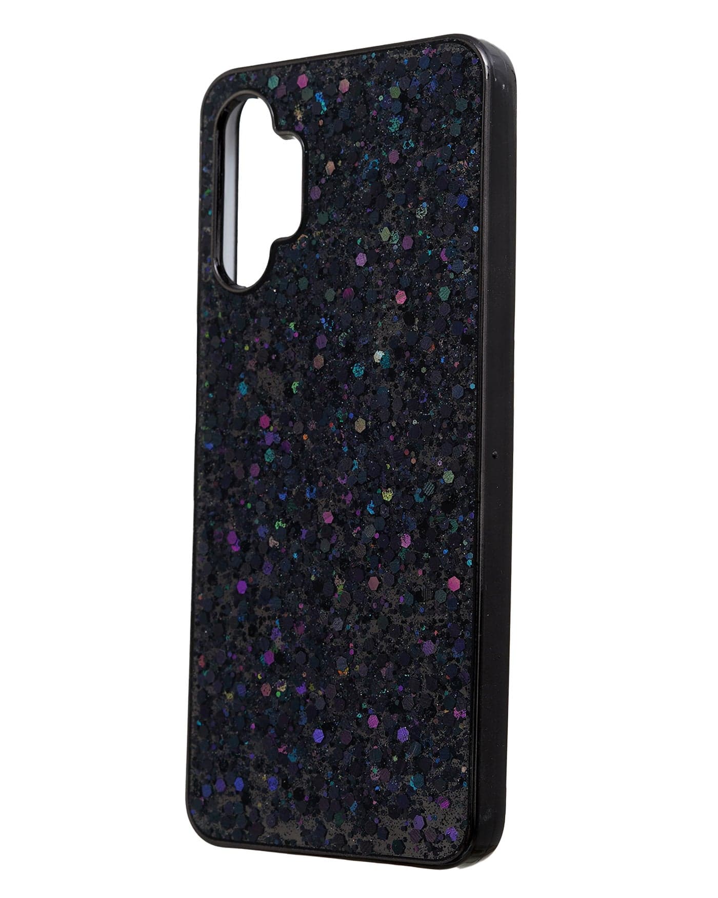 Glitter Plastic Mobile Phone Case With Cute Design for Samsung Galaxy A13 - Black Cases & Covers (٣)