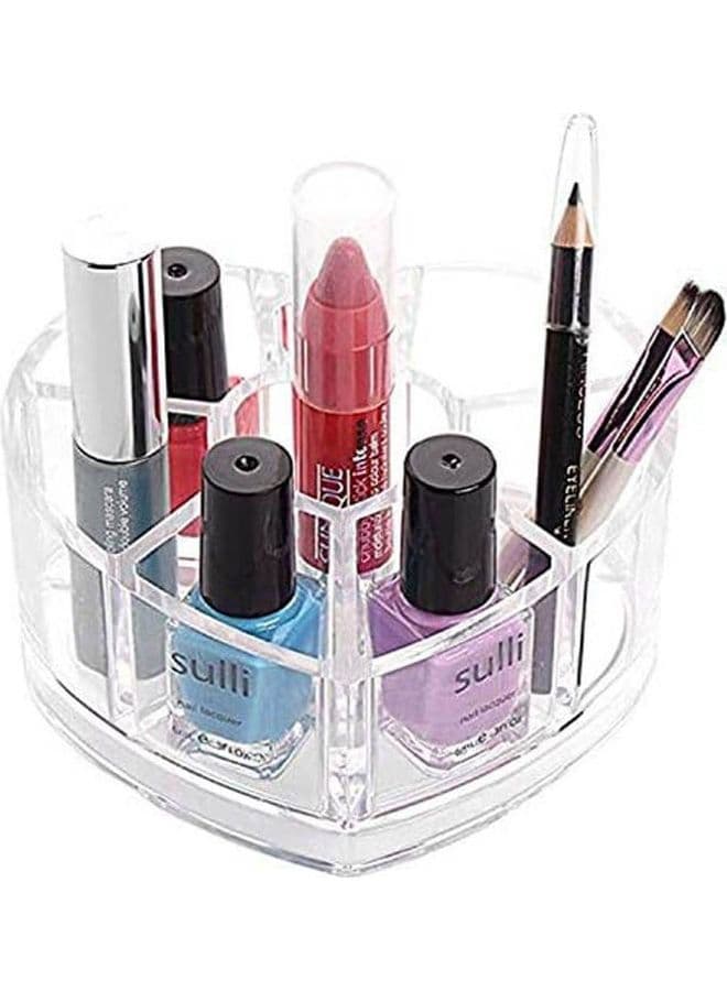 Heart Shaped Cosmetic Makeup Organizer Lipstick Holder Display Clear Cosmetic & Toiletry Bags (٢)
