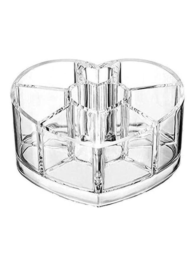 Heart Shaped Cosmetic Makeup Organizer Lipstick Holder Display Clear Cosmetic & Toiletry Bags