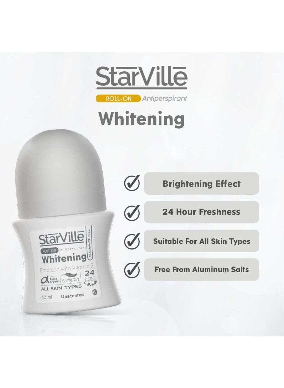 Starville Whitening Roll On Fragrance Free 60 ml Air Fresheners & Deodorizers (٣)
