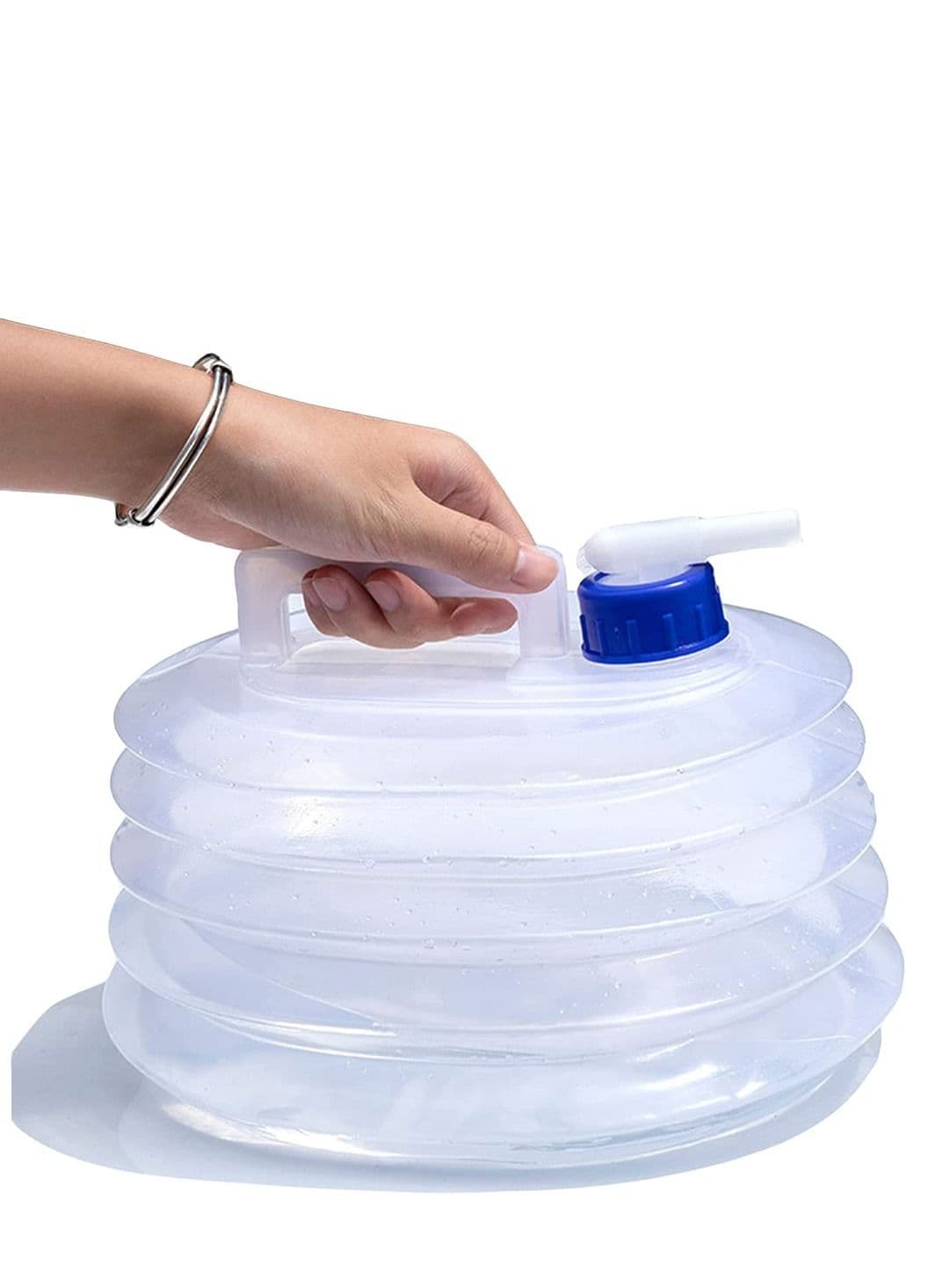 Collapsible Water Bucket for Emergency Water Storage Portable Leak-Proof Design for Camping Hiking 5L Capacity Safety & Survival Gear