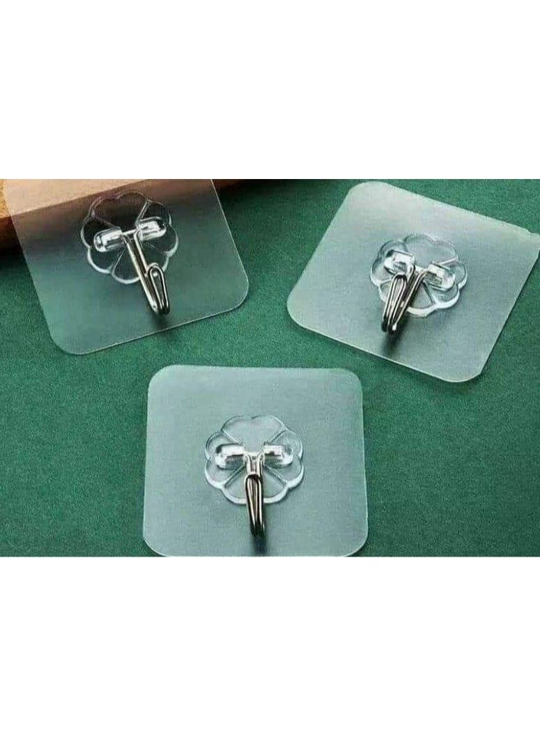 Transparent hanging hook equipped with a strong metal hook 10 pieces (3)
