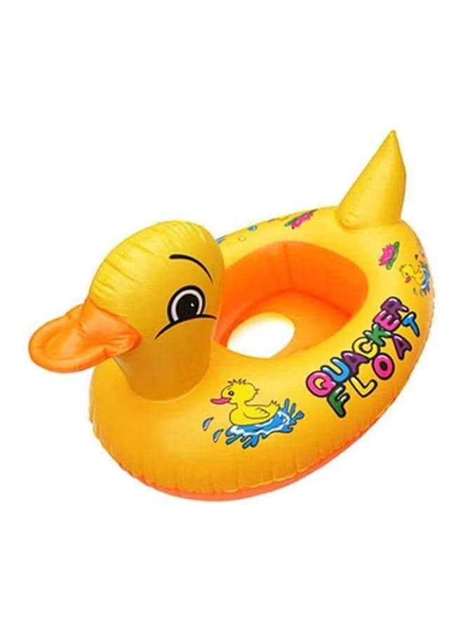 Inflatable Baby Swim Float Seat Boat with Backrest & Leg Holes, Small Yellow Duck Design, , for Toddlers 1 to 3 years (2)