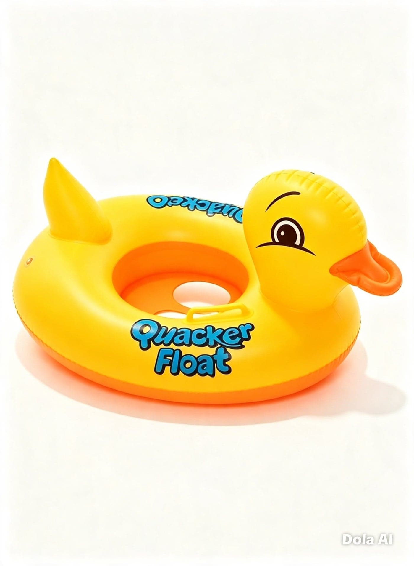 Inflatable Baby Swim Float Seat Boat with Backrest & Leg Holes, Small Yellow Duck Design, , for Toddlers 1 to 3 years