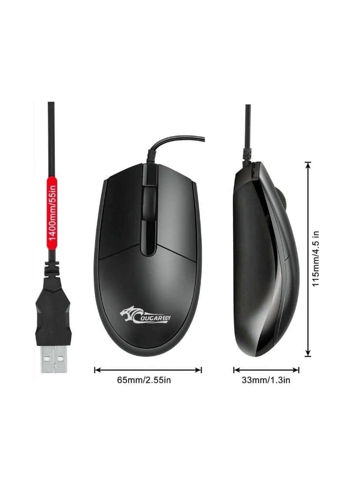 COUGAR-EGY Ergonomic Wired Mouse 1600 DPI - Smooth Tracking with High Precision for Work C002 Computer Mouse (4)